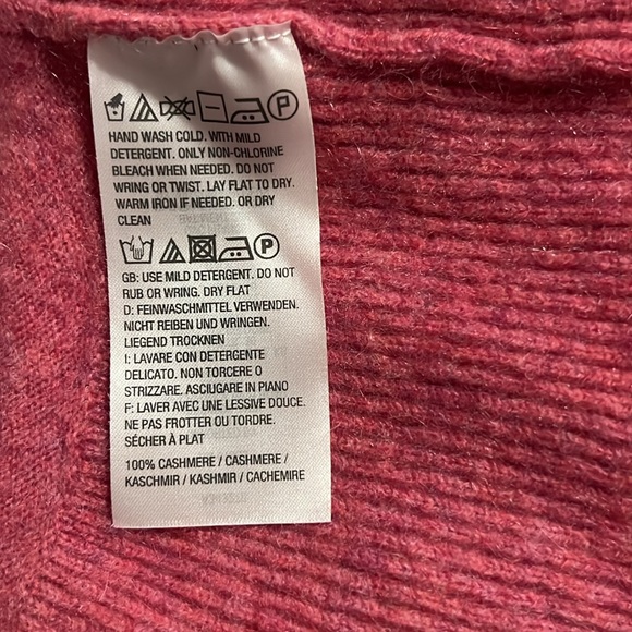 ISAACMIZRAHI LIVE! 100% CASHMERE V-NECK SWEATER-pink - Picture 5 of 5
